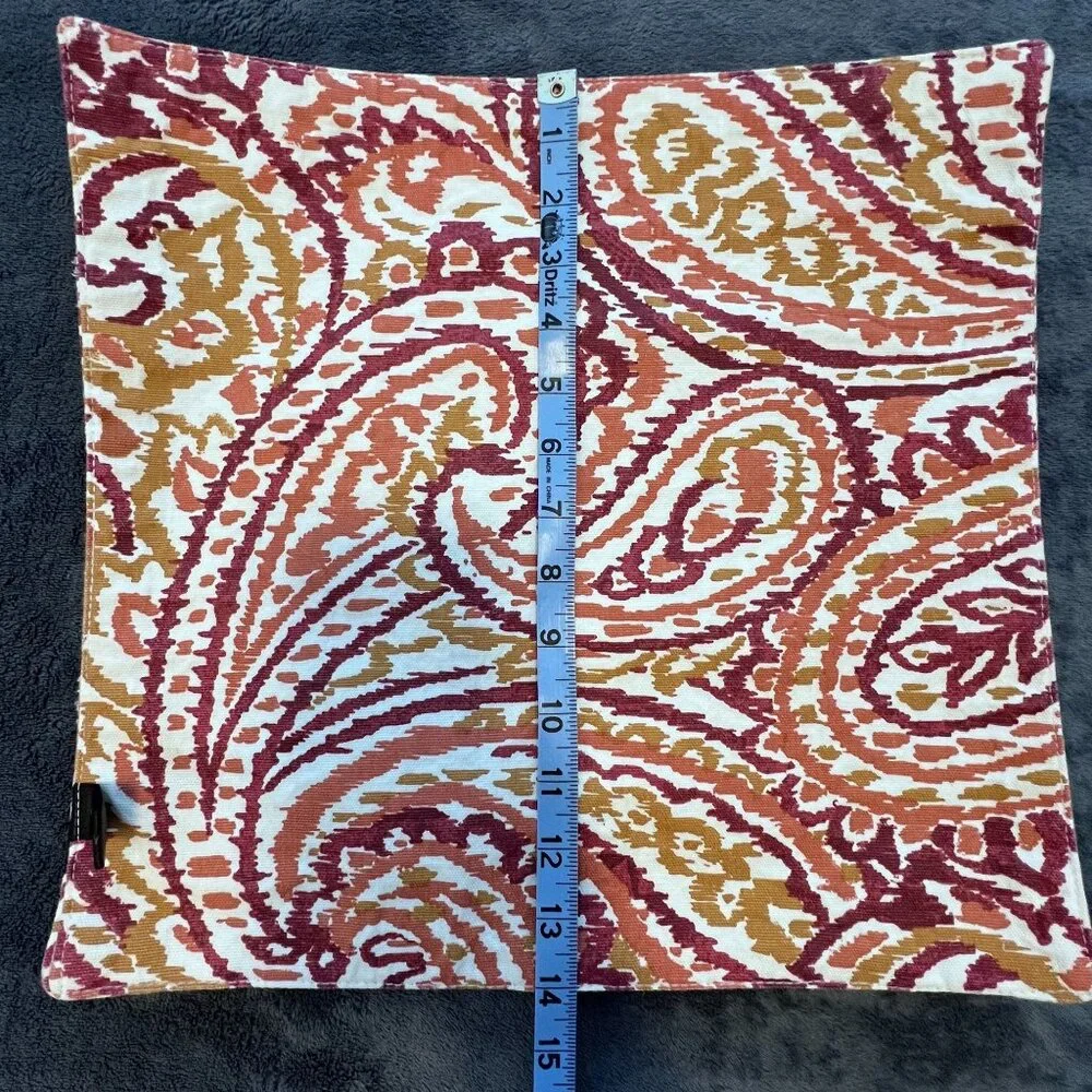Cynthia Rowley‎ Set Of 4 Paisley Cotton Placemats Square Reversible 100% Cotton